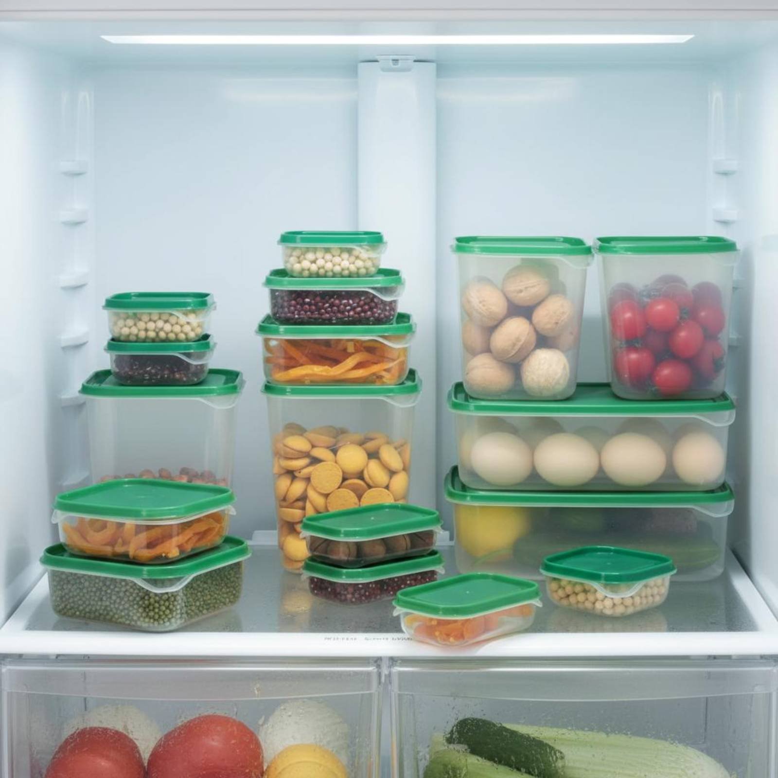 Food Storage Plastic Boxes - Conjunto de 17 Caixas de Armazenamento