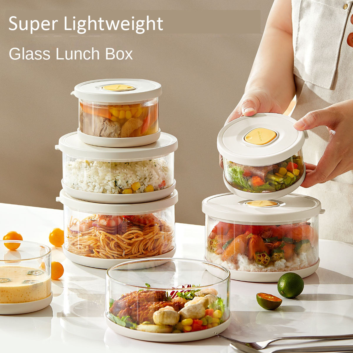 Food Storage Tupperware - Conjunto de tupperware de vidro recipientes