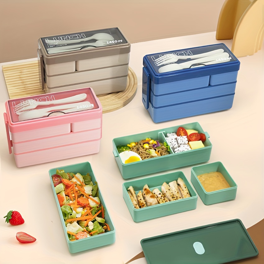 Food Storage Made Easy - Lancheira bento de 1450ml, grande capacidade,