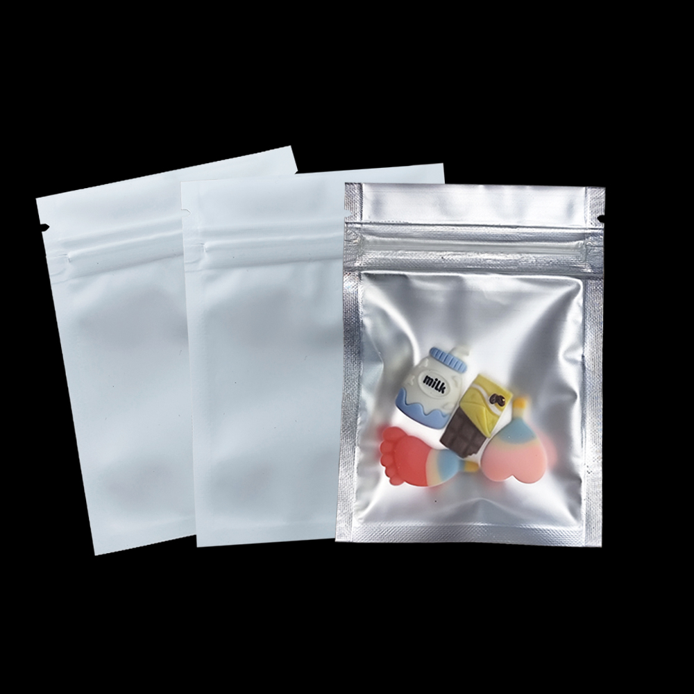 Food Storage Aluminum - 100 pçs/lote fosco claro zip lock