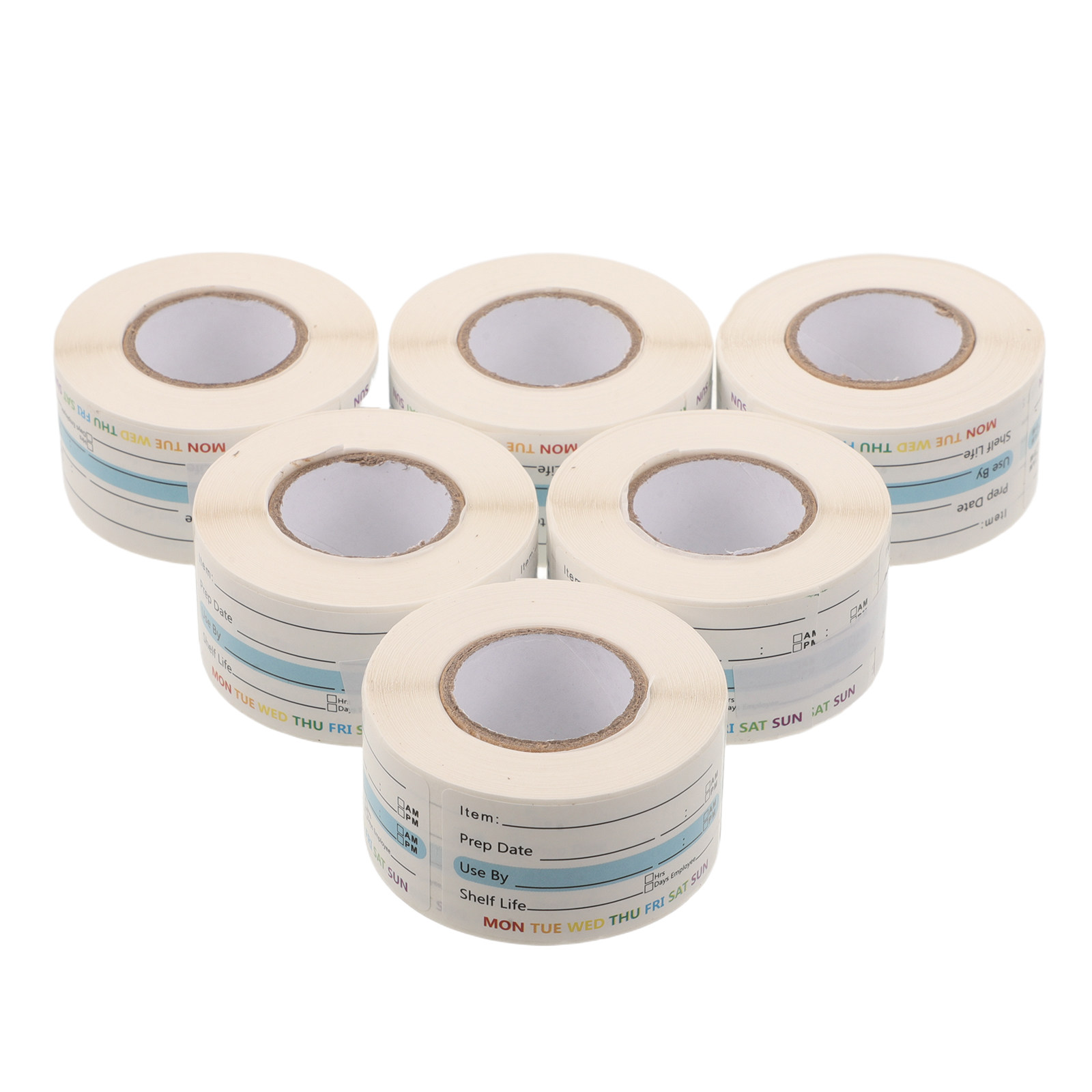 Food Storage Expiration Dates - 6 Rolos de Etiquetas para Armazenamento