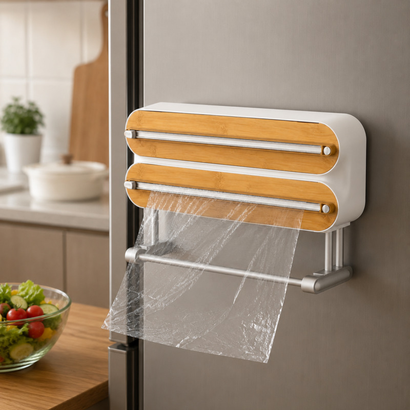 Food Storage Aluminum - Dispensador de Filme Plástico Magnético com