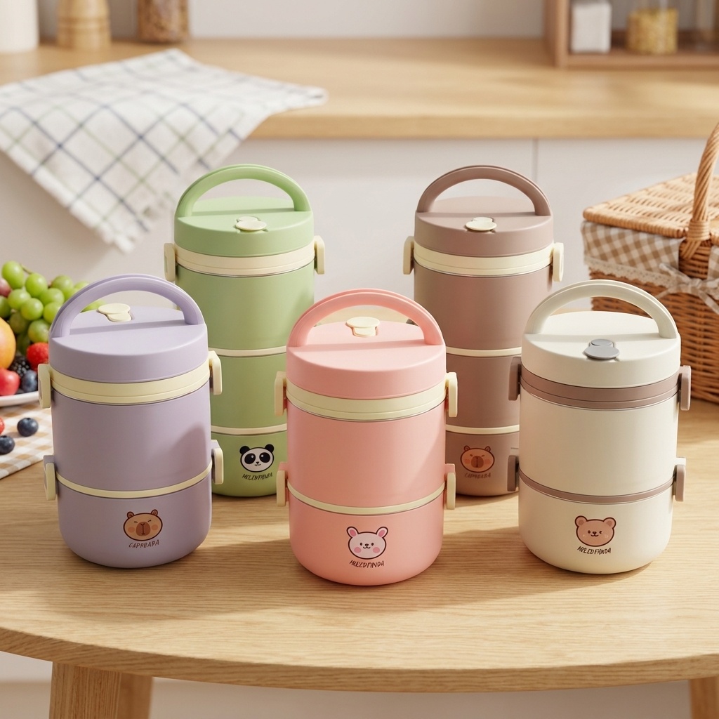 Food Storage Made Easy - Conjunto de Caixa Térmica de Almoço