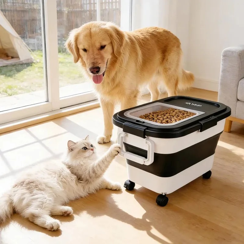 Food Storage With Wheels - Container de Armazenamento de Ração para