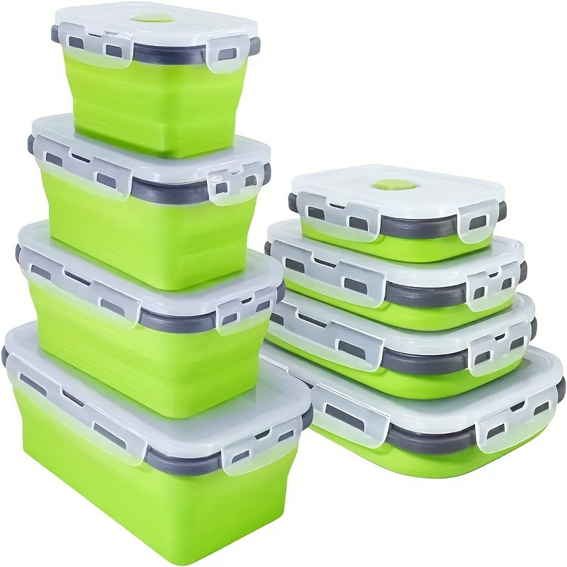 Food Storage Tupperware - 1/4 pçs dobrável recipiente de armazenamento