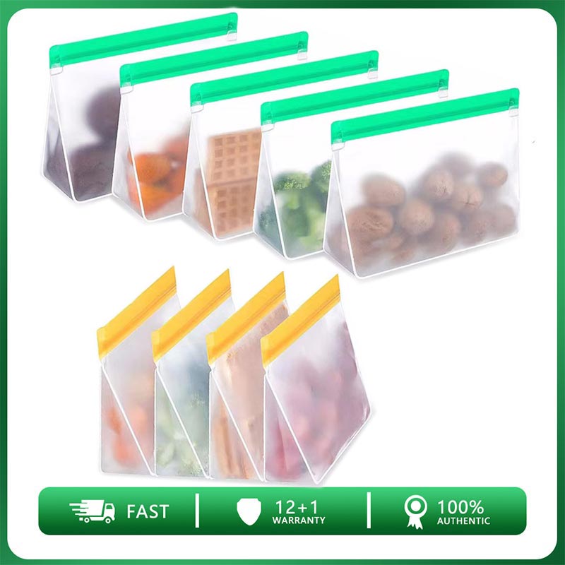 Food Storage Zipper Bags - Saco de armazenamento de alimentos reutilizável