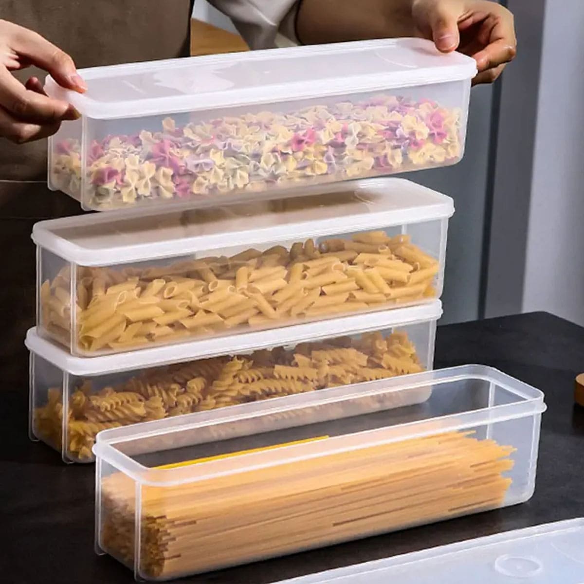 Food Storage Plastic Boxes - 1 Caixa de Armazenamento Plástica Transparente,