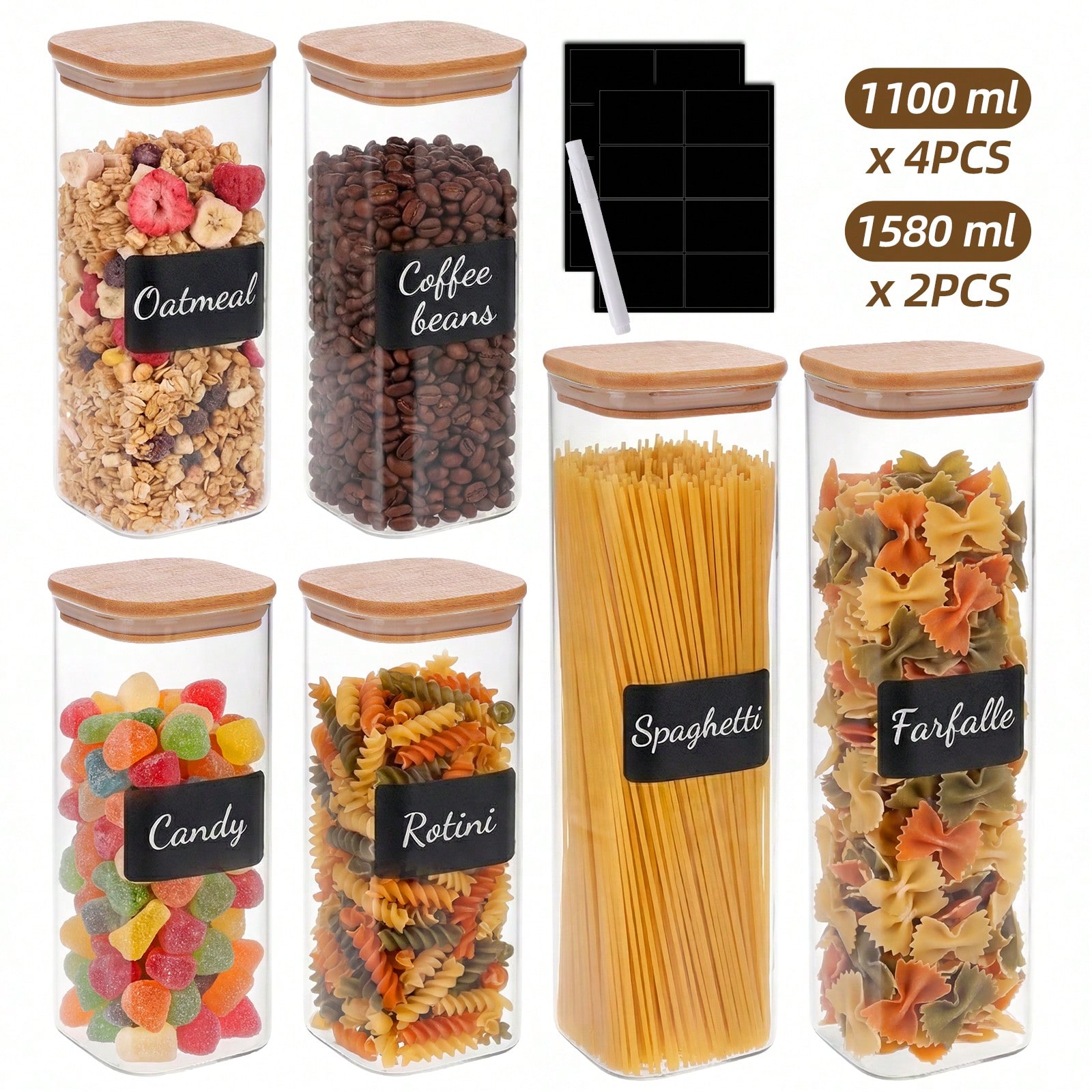 Recipientes de vidro para arma - Food Storage For Pantry avaliação e preço