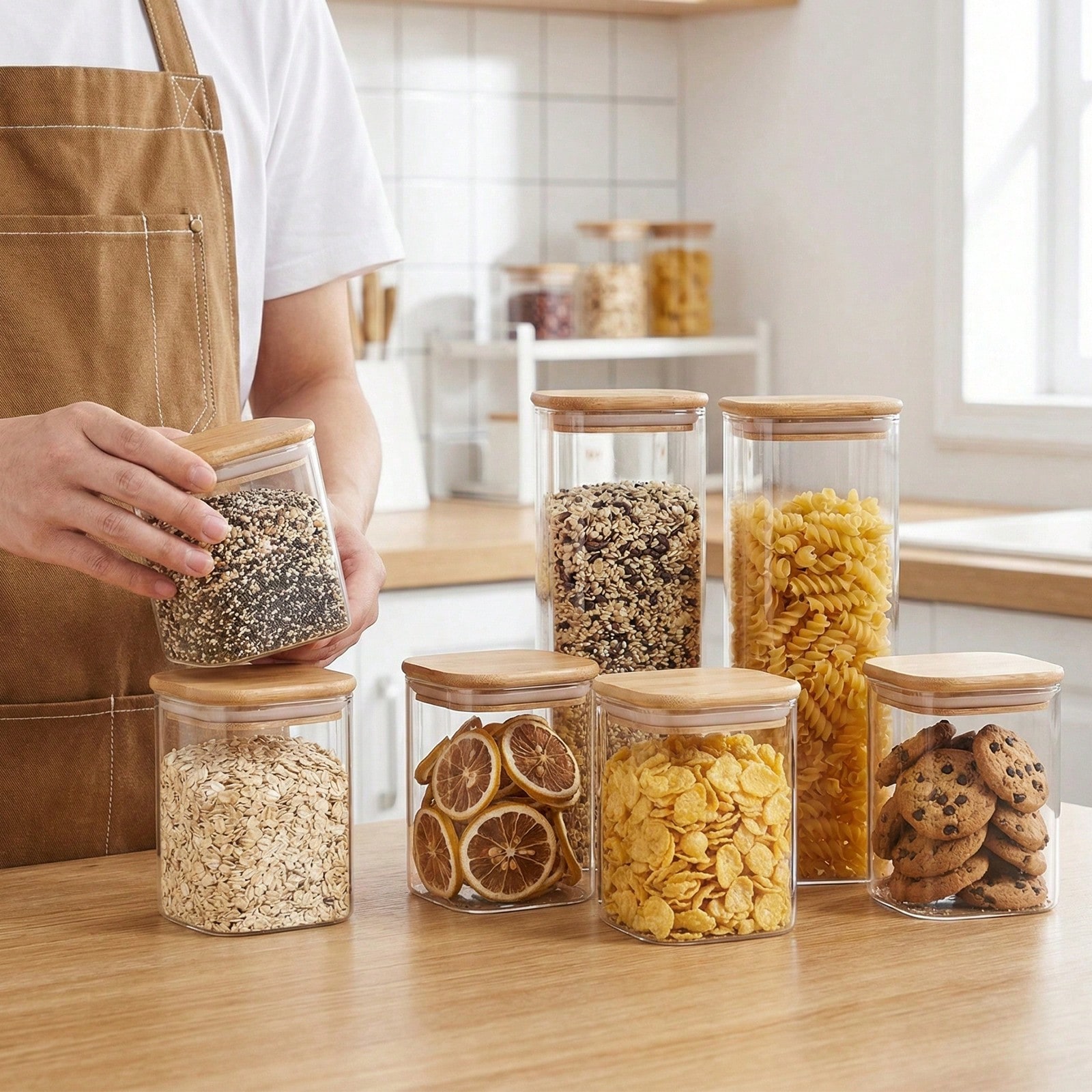 Recipientes de vidro para arma - Food Storage For Pantry avaliação e preço