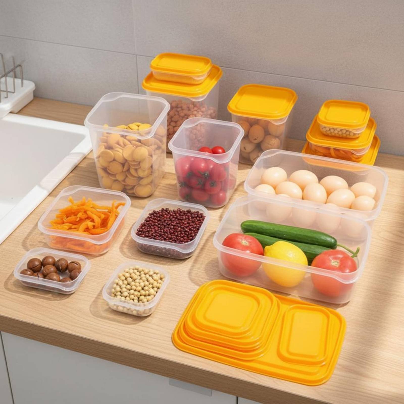 Conjunto de 17 Caixas de Armaz - Food Storage Plastic Boxes avaliação e preço