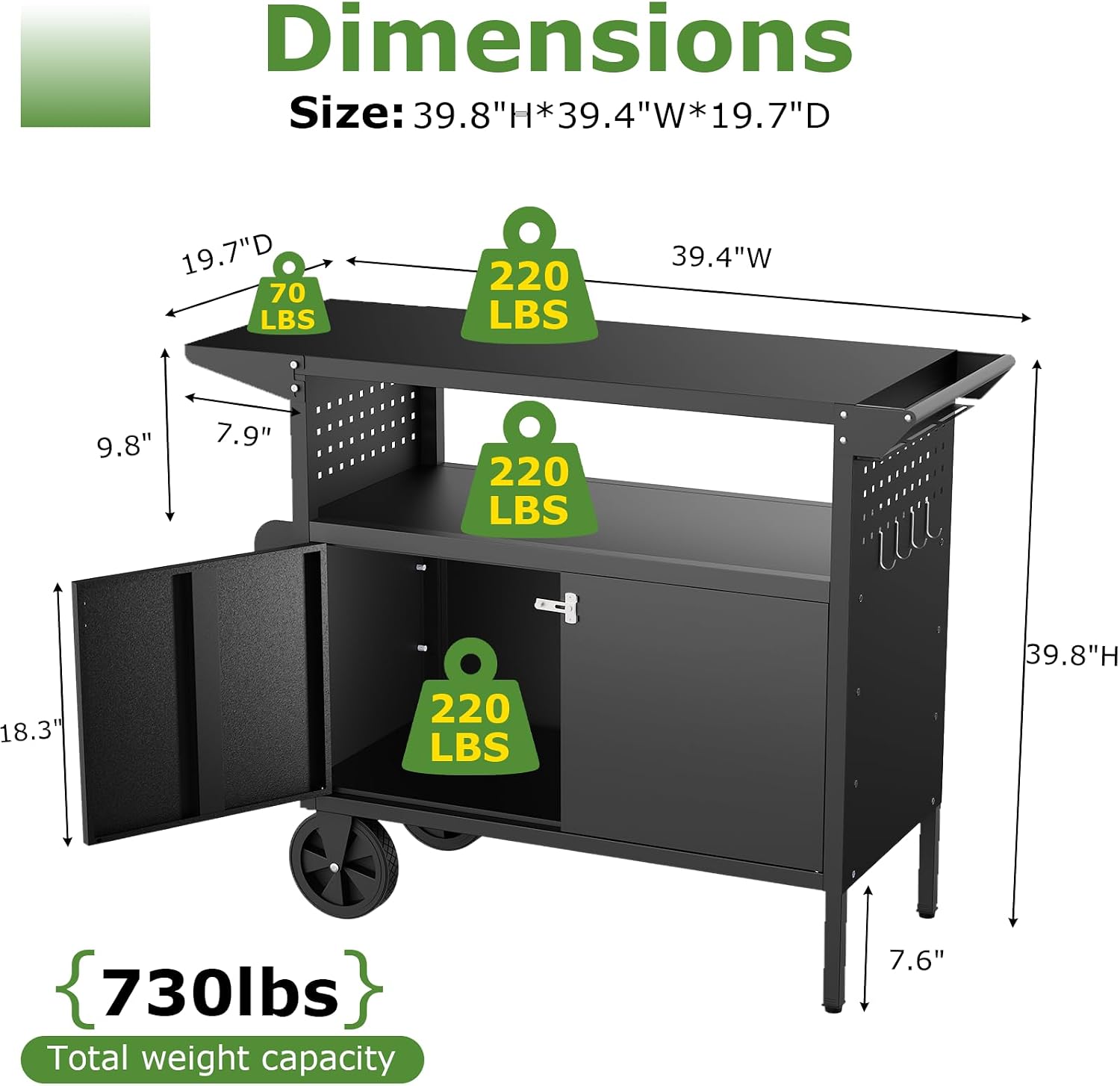 Carrinho de Churrasco para Ext - Food Storage With Wheels avaliação e preço