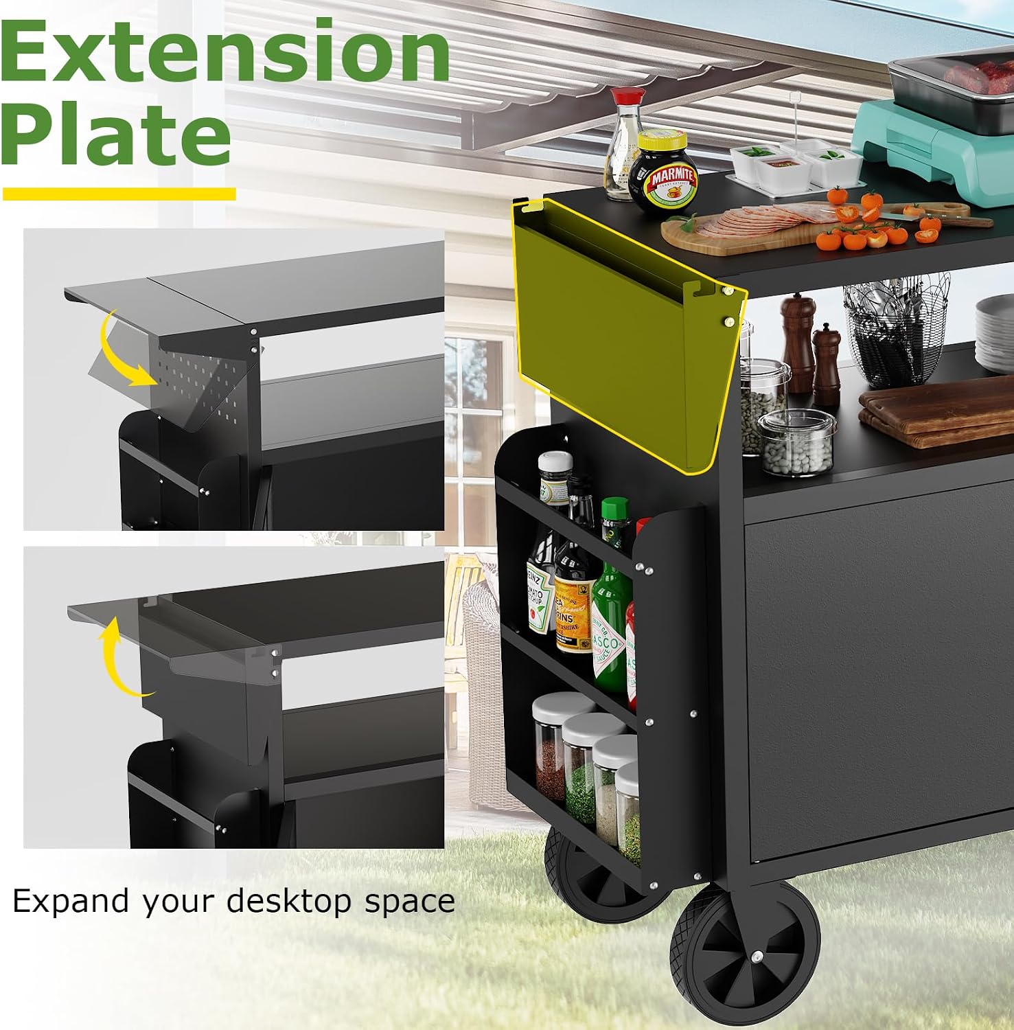 Carrinho de Churrasco para Ext - Food Storage With Wheels avaliação e preço