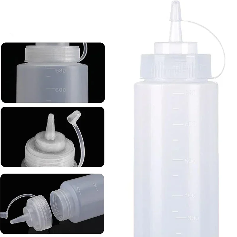 1 pçs vazio 120ml-1000ml pe pl - Condiment Squeeze Bottle avaliação e preço