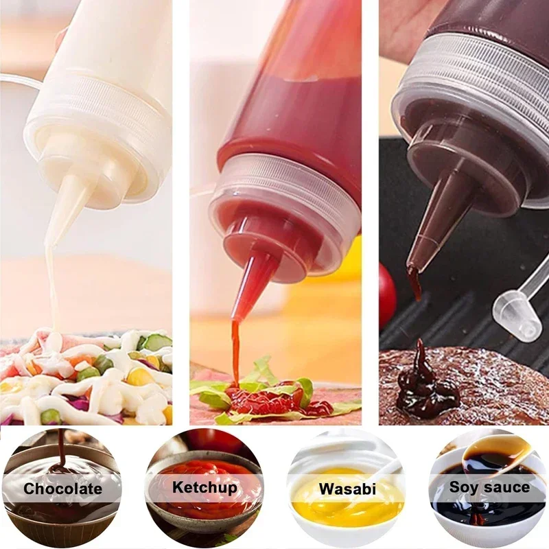 1 pçs vazio 120ml-1000ml pe pl - Condiment Squeeze Bottle avaliação e preço
