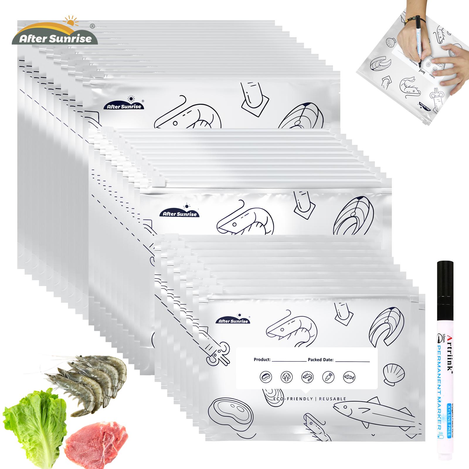 【Alimentos Refrigerados】Sacos  - Food Storage Zipper Bags avaliação e preço