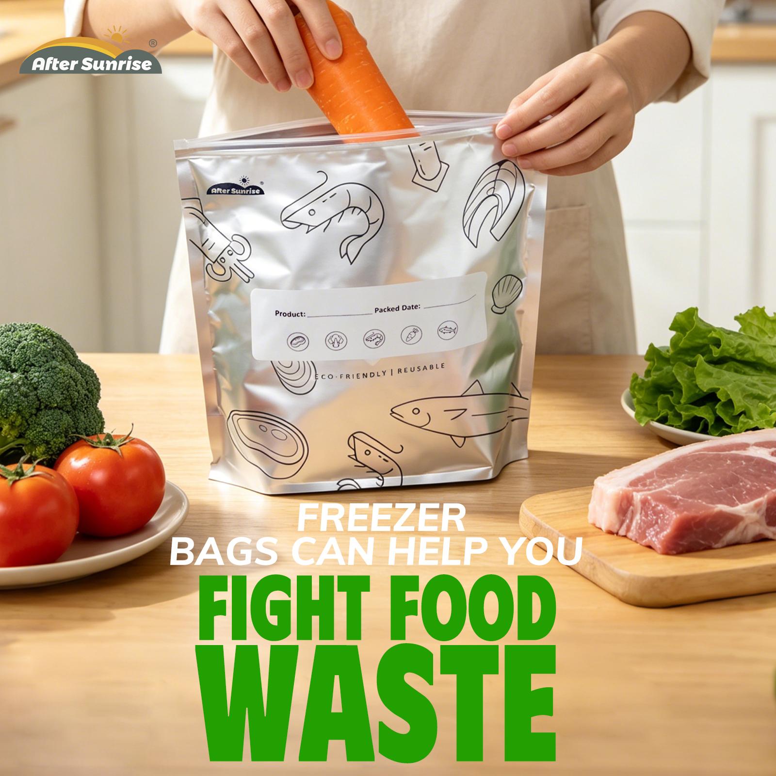 【Alimentos Refrigerados】Sacos  - Food Storage Zipper Bags avaliação e preço