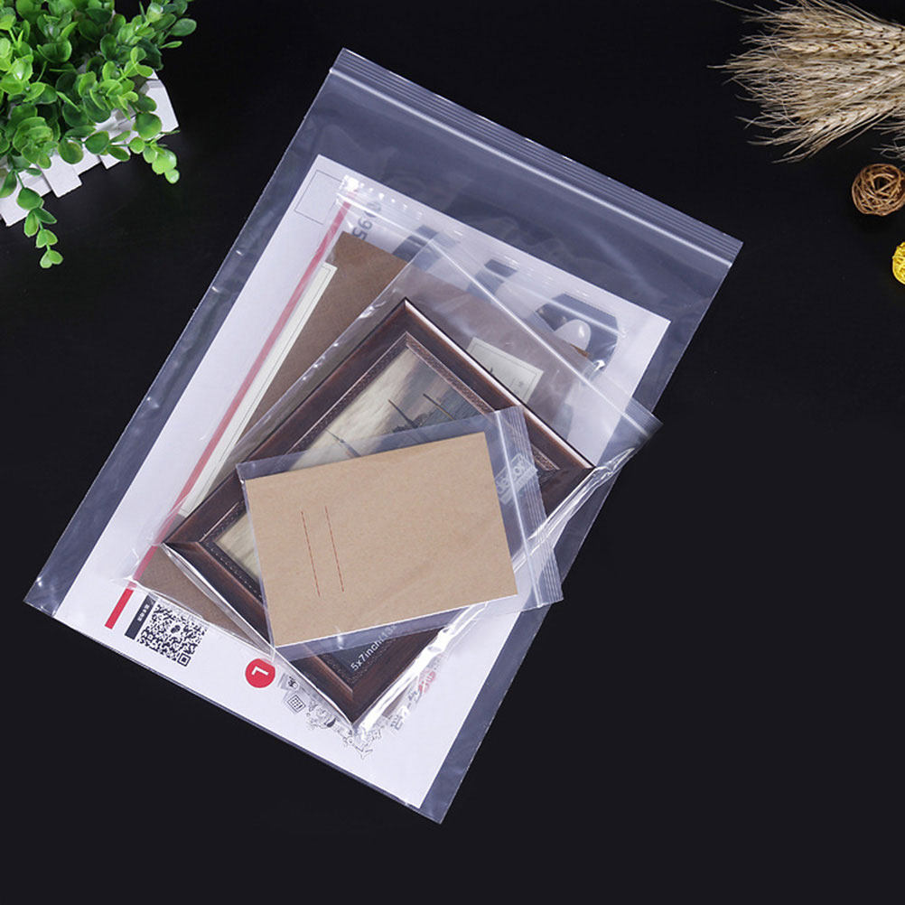 100 unidades de sacos transpar - Food Storage Zipper Bags avaliação e preço