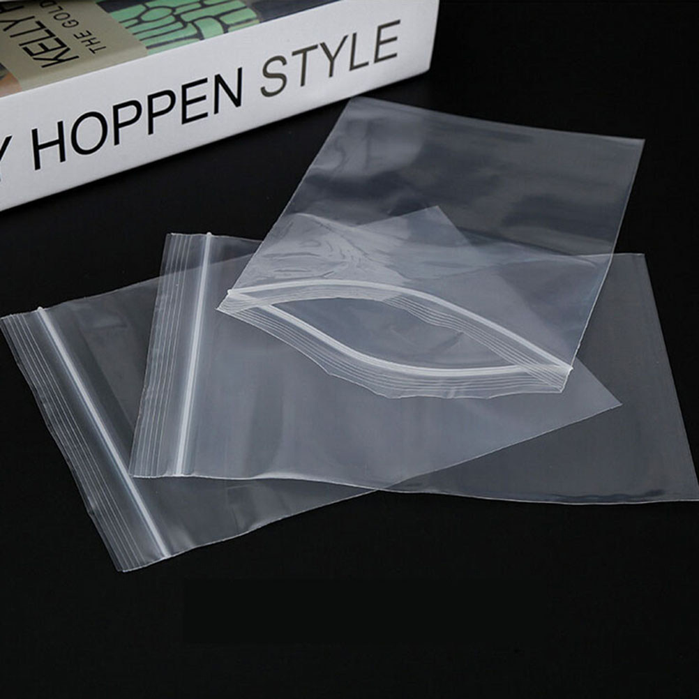 100 unidades de sacos transpar - Food Storage Zipper Bags avaliação e preço