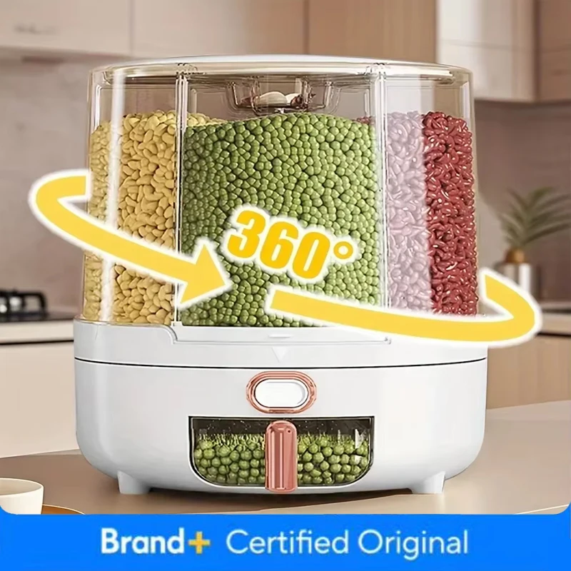 6 compartimentos 360 °   Recip - Food Storage For Pantry avaliação e preço