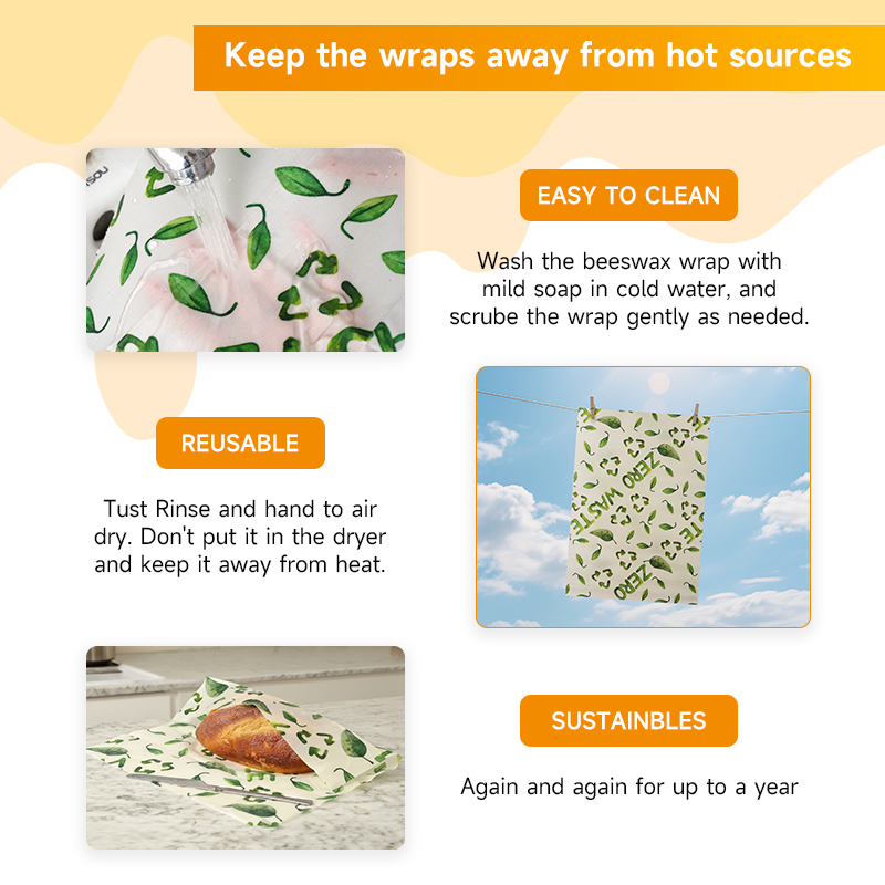 3 peças de tecido de preservaç - Food Storage Zipper Bags avaliação e preço