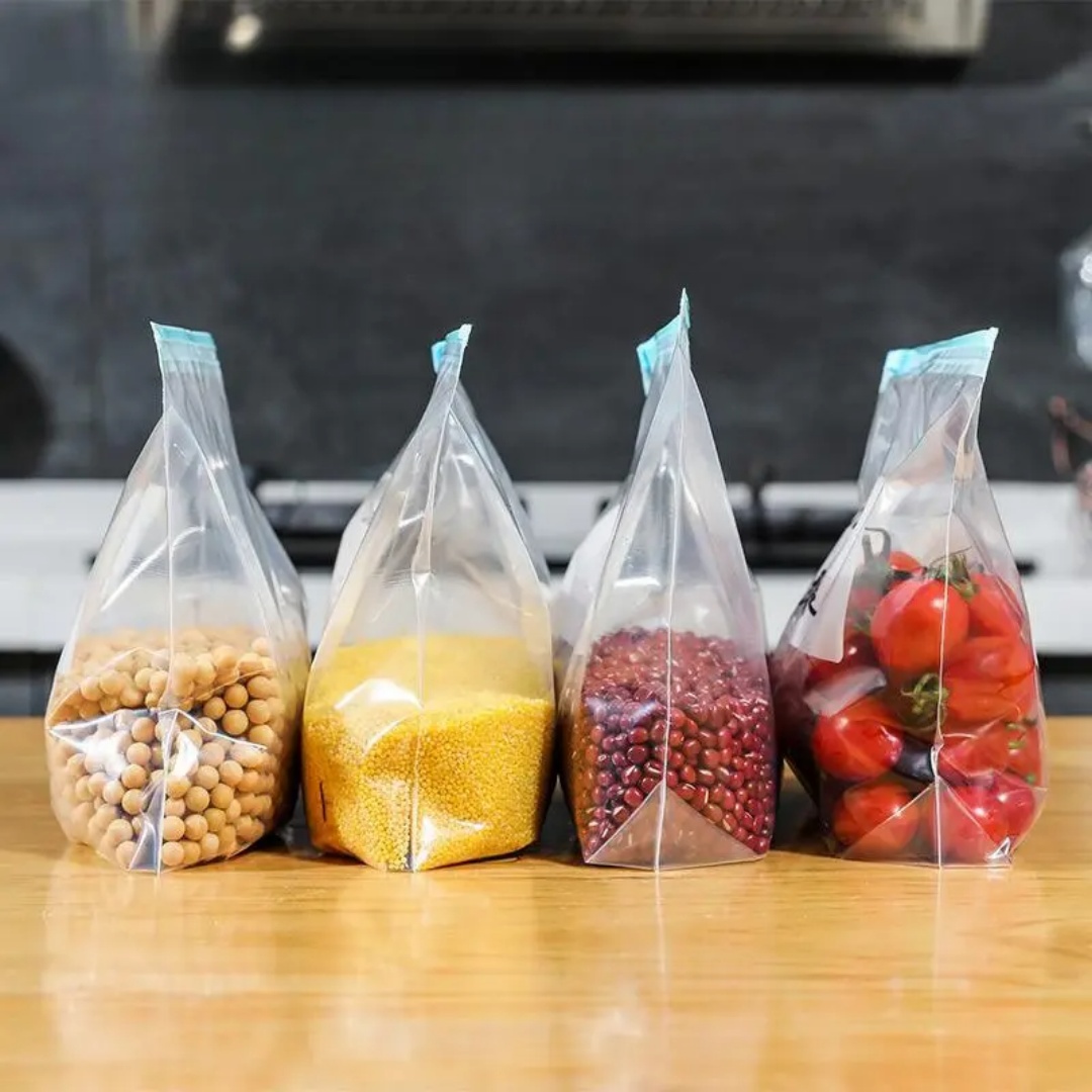 60 sacos reutilizáveis para ge - Food Storage Zipper Bags avaliação e preço
