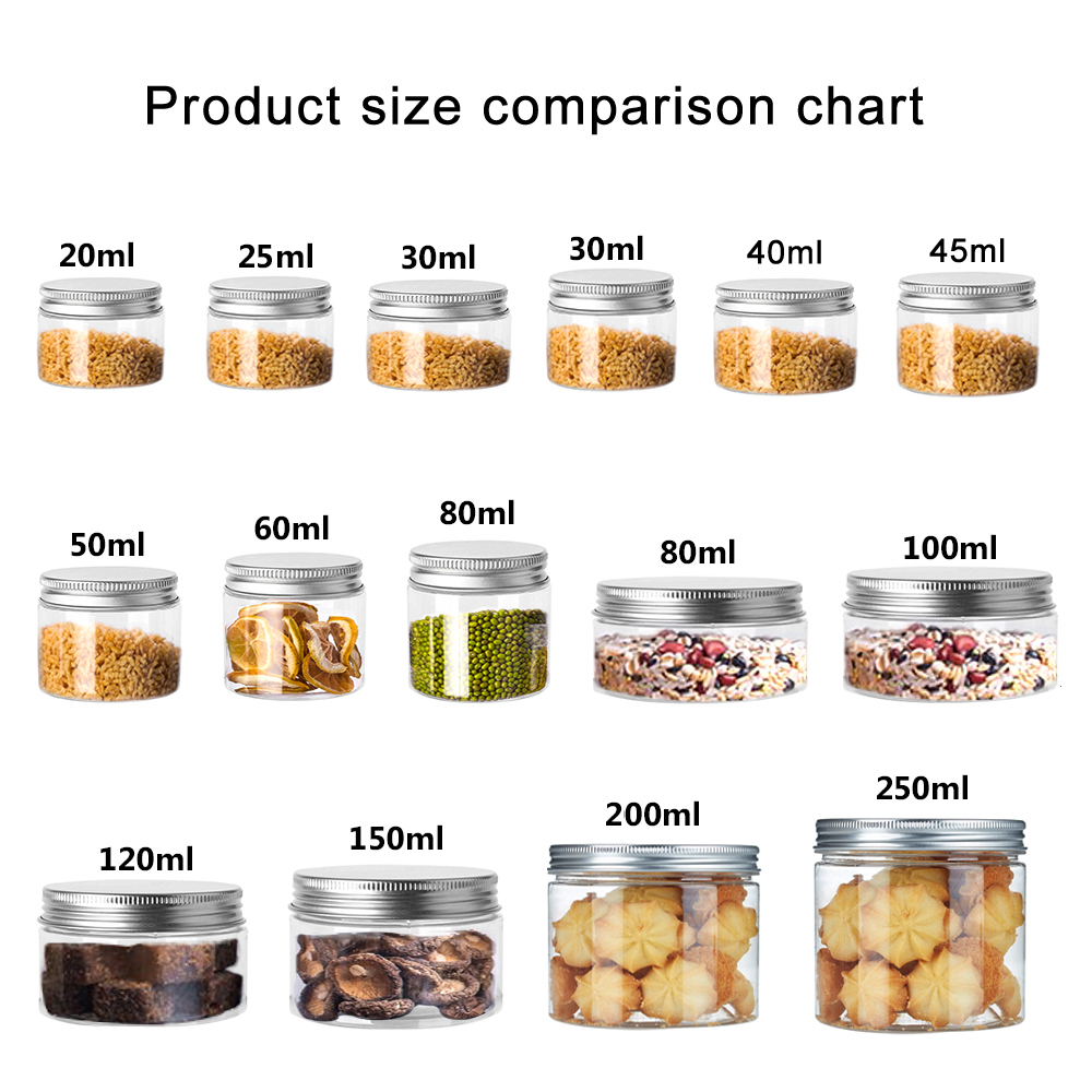 1-10 pces 20/25/30/40/45-250ml - Food Storage Aluminum avaliação e preço