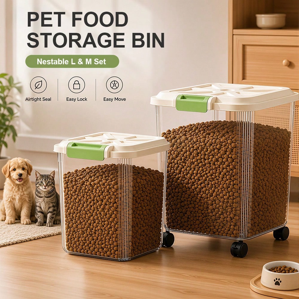 Conjunto de 2 Recipientes Gran - Food Storage With Wheels avaliação e preço