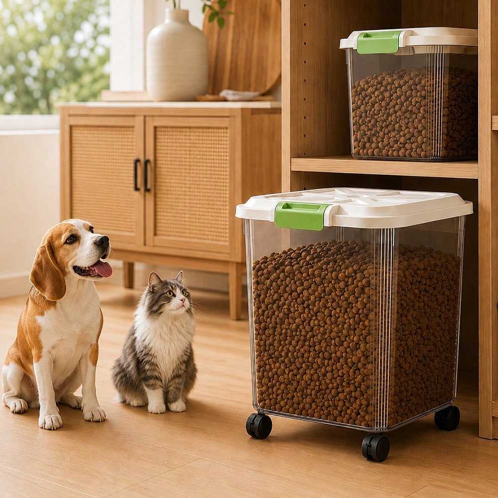 Conjunto de 2 Recipientes Gran - Food Storage With Wheels avaliação e preço