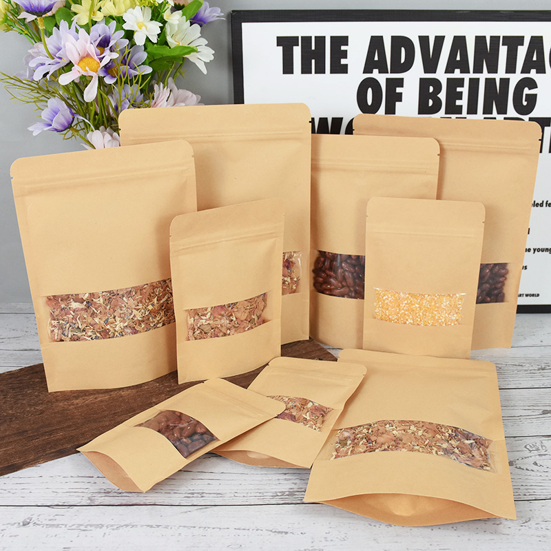 20/50 pçs sacos de papel kraft - Food Storage Zipper Bags avaliação e preço