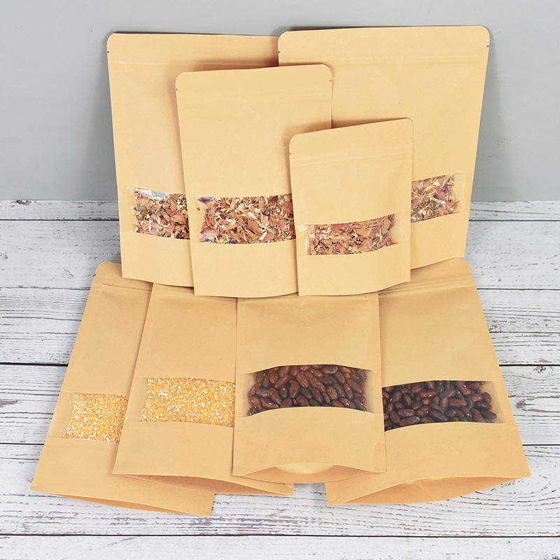 20/50 pçs sacos de papel kraft - Food Storage Zipper Bags avaliação e preço