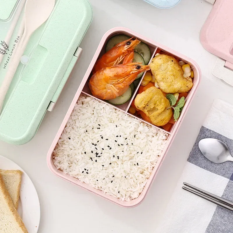 Caixa Bento de Palha de Trigo  - Food Storage Made Easy avaliação e preço